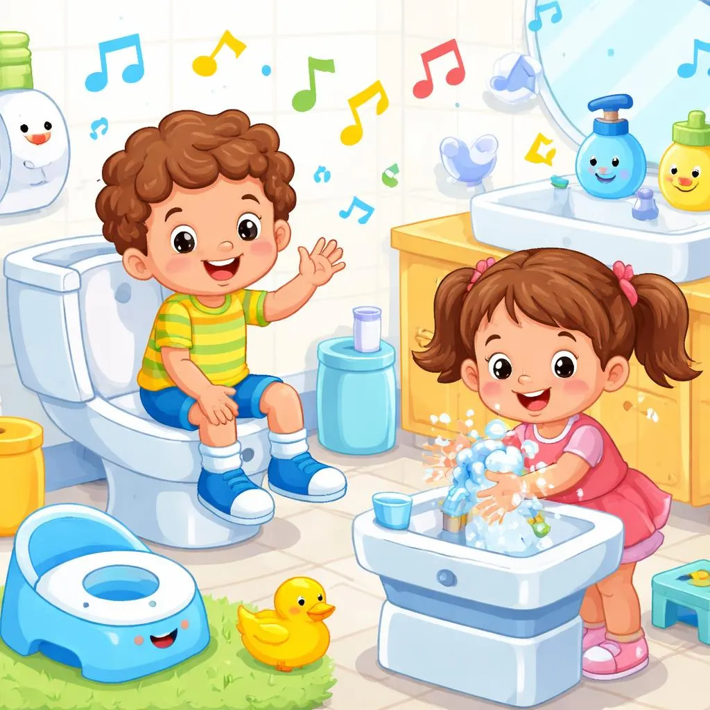 A Fun and Educational Guide to the “toilet song” for Early English Learning and Positive Bathroom Habits at Home and School