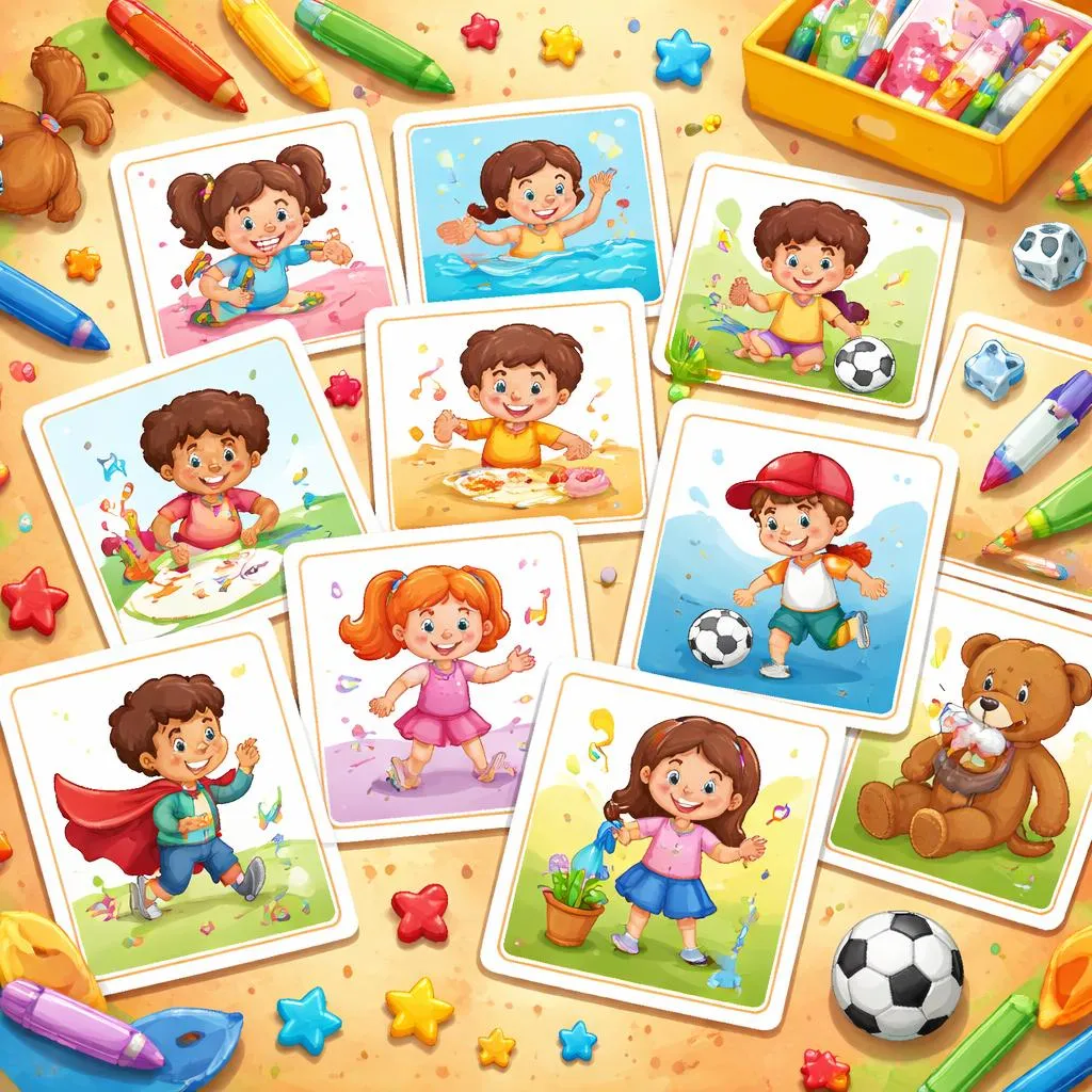 Aktionskarten – Set A für Kinder – Kostenloses PDF zum Ausdrucken
