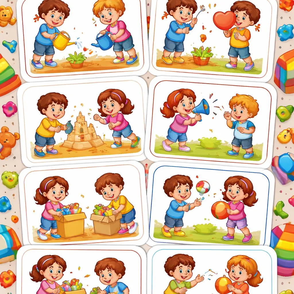 Aktionskarten – Set B (Gegenteilige Verben) für Kinder – Kostenloses PDF zum Ausdrucken