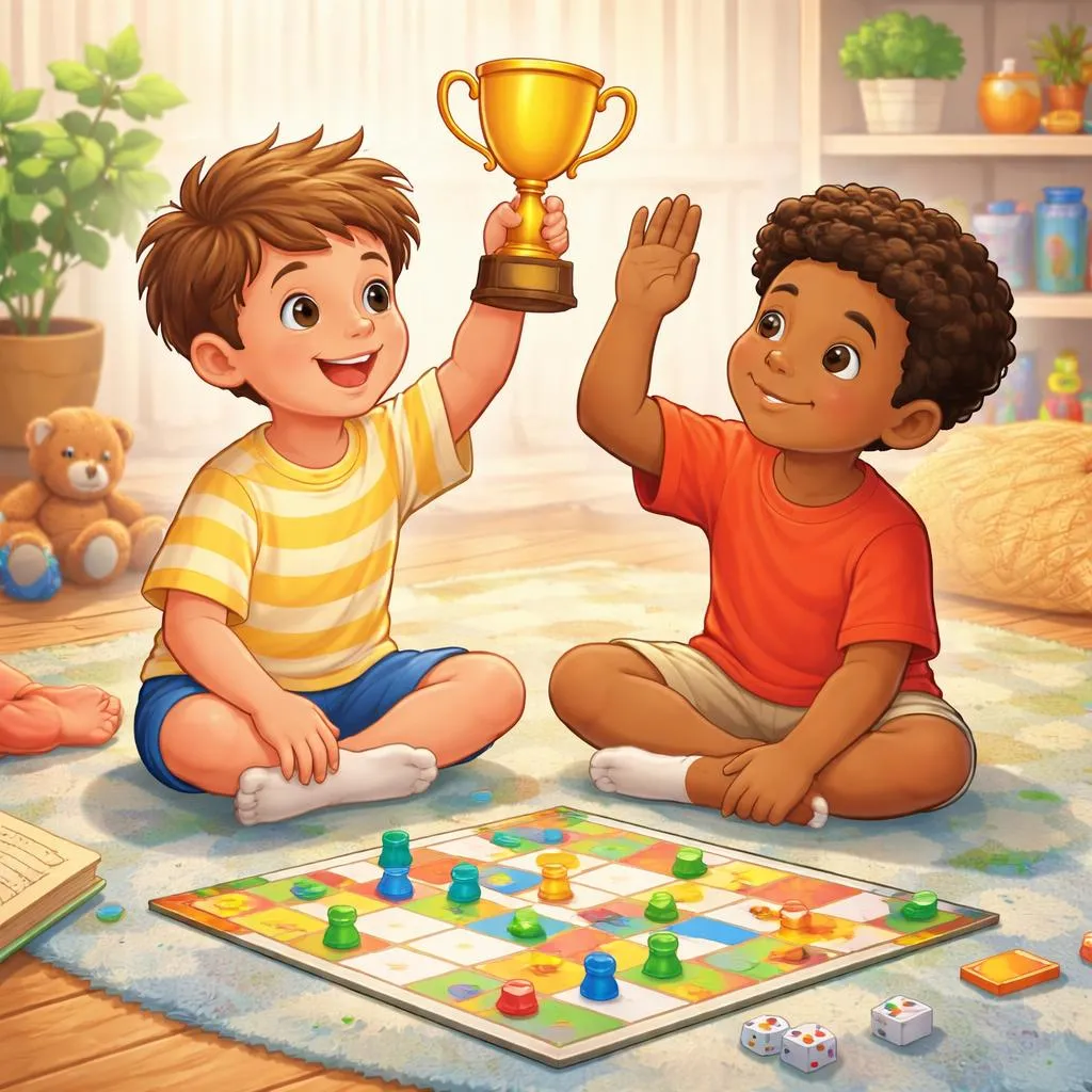 Después de un juego, ¿debería un niño decir “Gané” o “Soy el ganador” sin herir los sentimientos de un amigo?