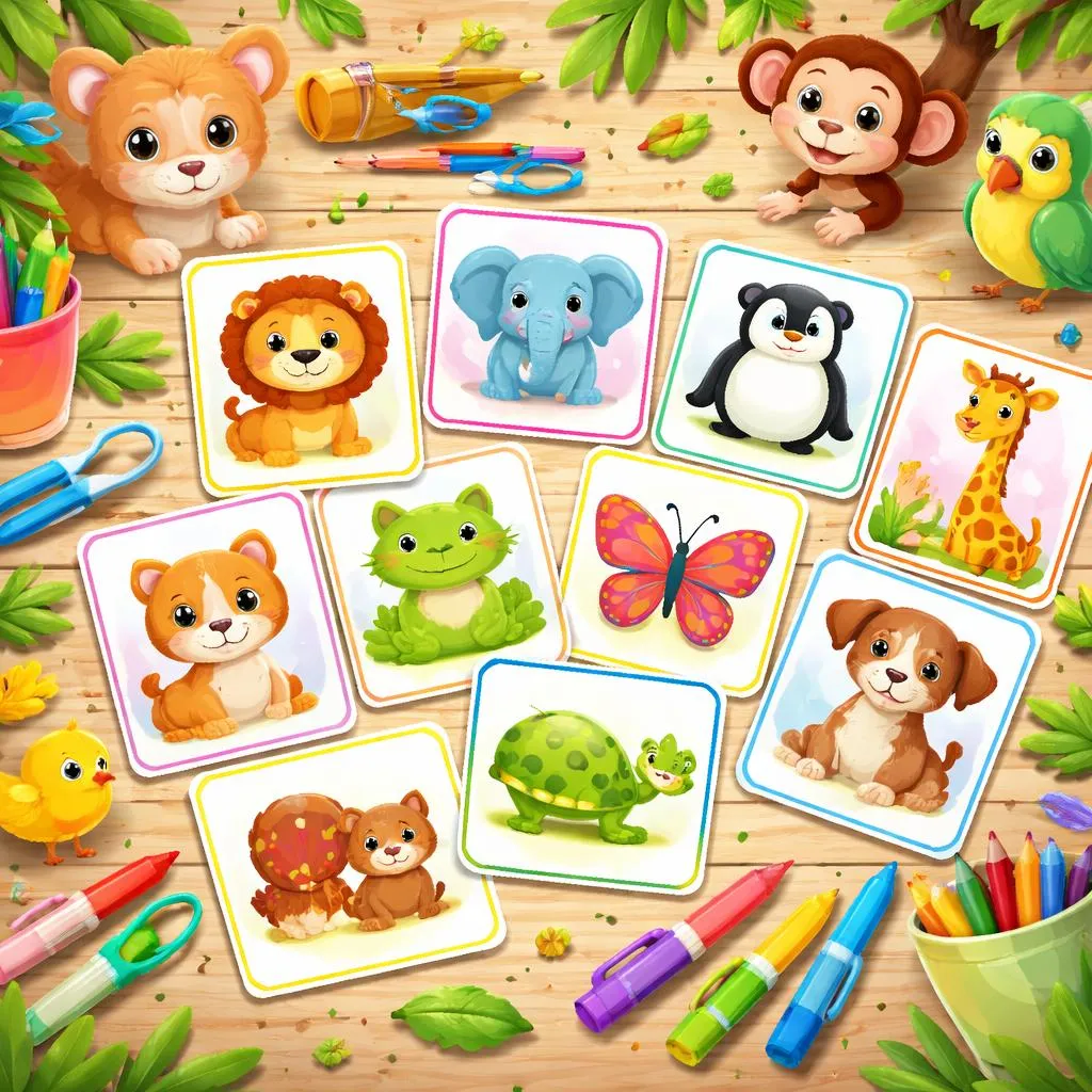 Animals – Complete Flashcards For Kids – Free Printable PDF