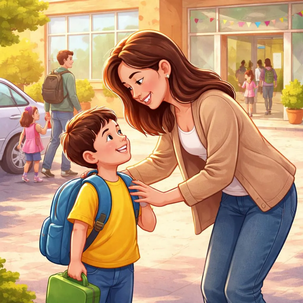 ¿En el momento de dejar a los niños, deberías decir “Que tengas un buen día” o “Disfruta tu día” a un niño?
