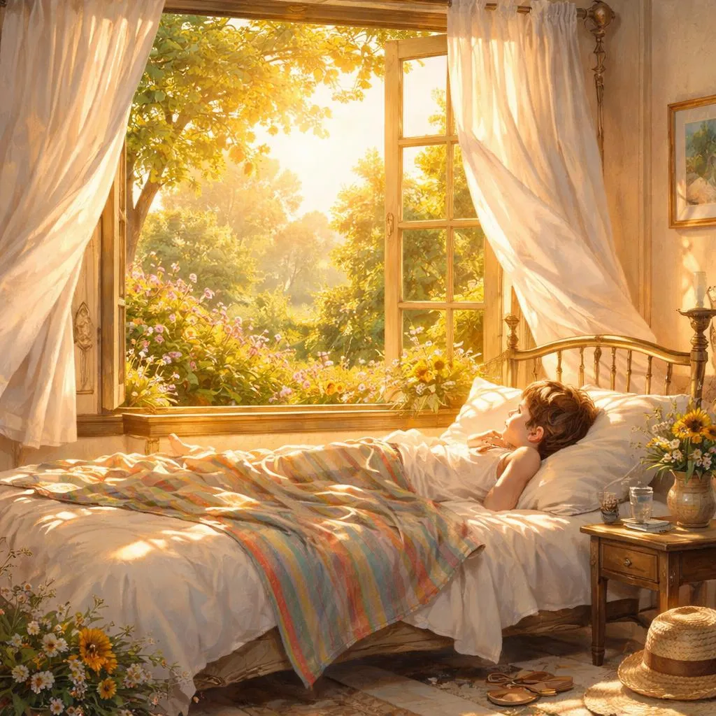 Bed in Summer oleh Robert Louis Stevenson - Baca puisi terkenal daring gratis