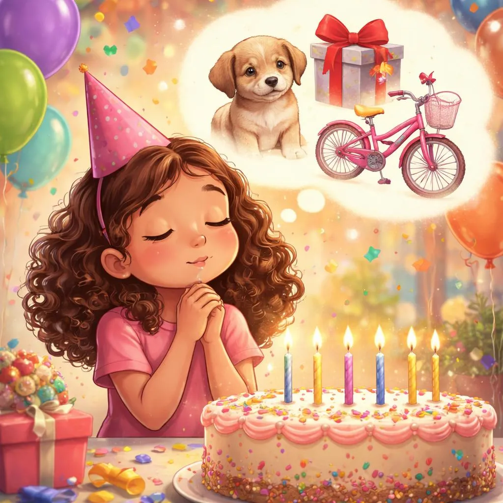 Before Blowing Out Candles, Should a Child “Make a Wish” or “Have a Desire” for Something Special?