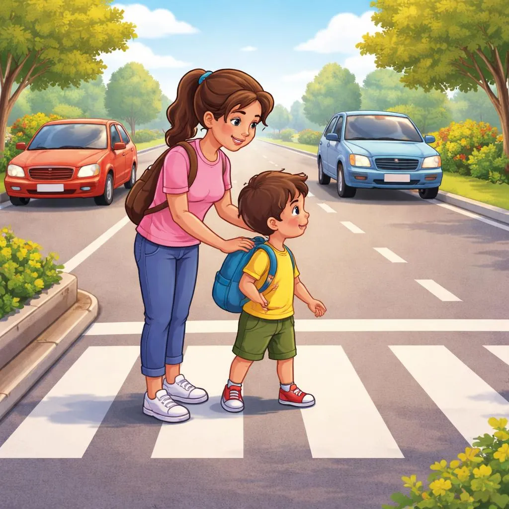 ¿Antes de cruzar la calle, debe un niño aprender a “mirar a ambos lados” o “verificar si hay coches” primero?