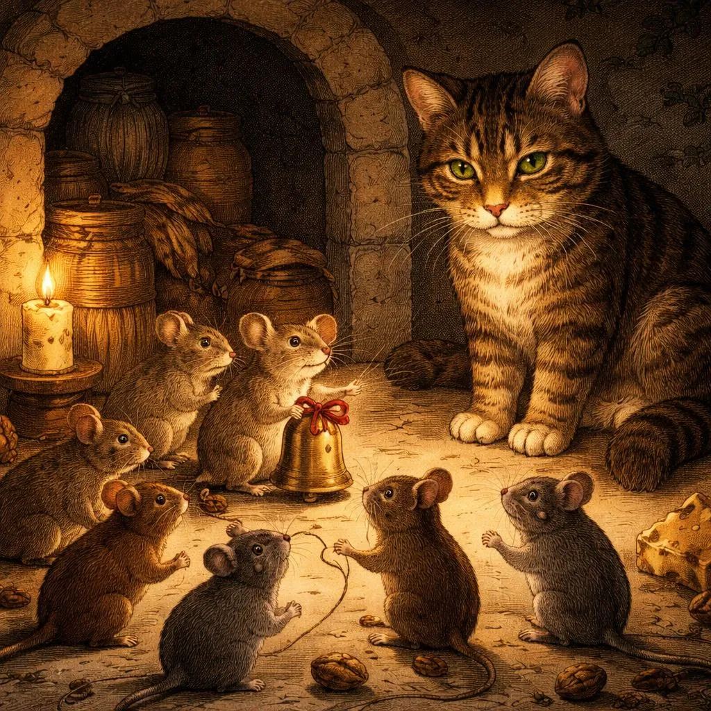 给猫挂铃铛——伊索寓言