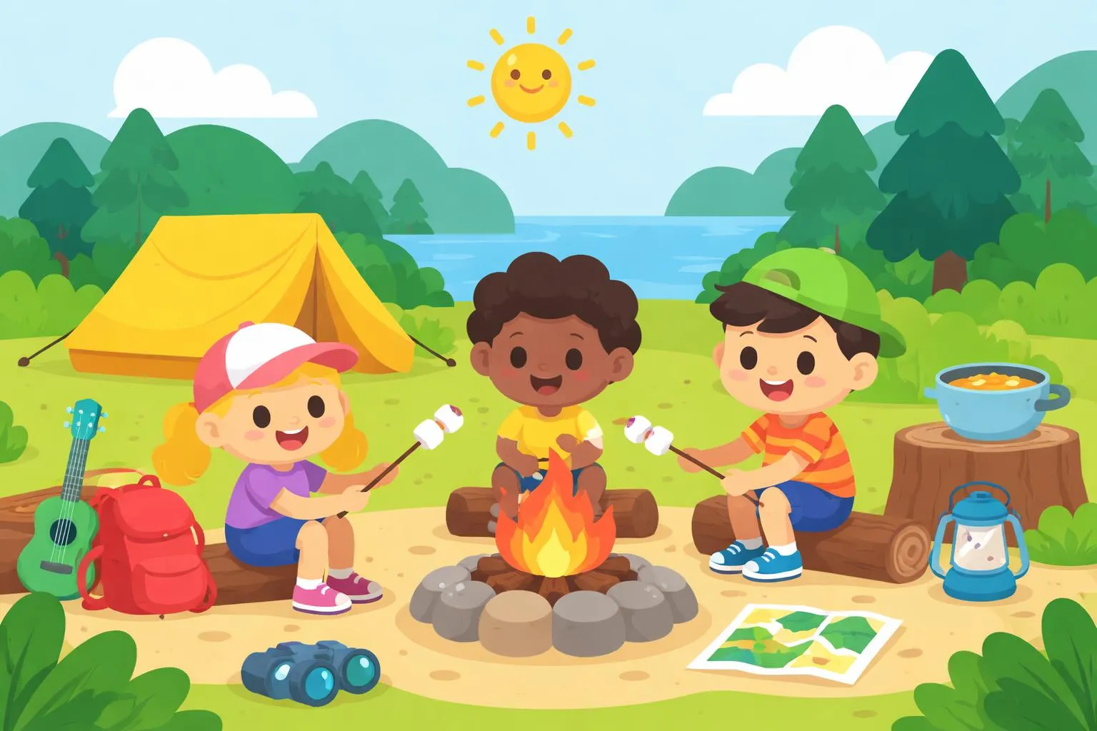 Camping Out By Edwin Gladding Burrows - Giggle Poems