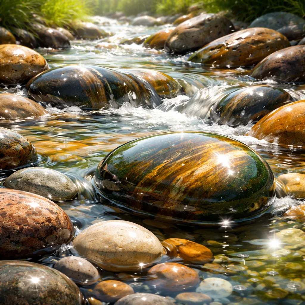 ¿Puede una piedra de río ser “lisa y pulida” sin que nadie la frote como una joya?