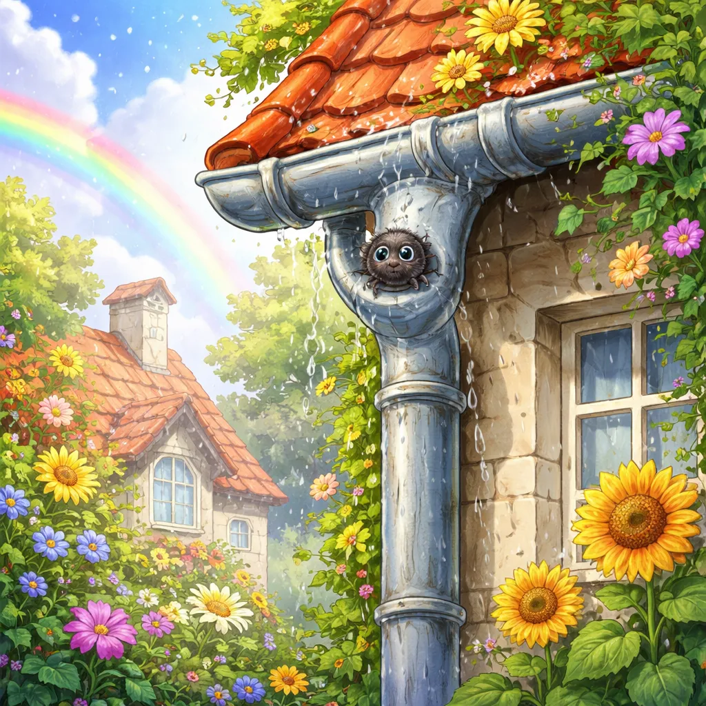 ¿Puede una pequeña araña realmente subir por un canalón en la canción francesa 'La petite araignée'?