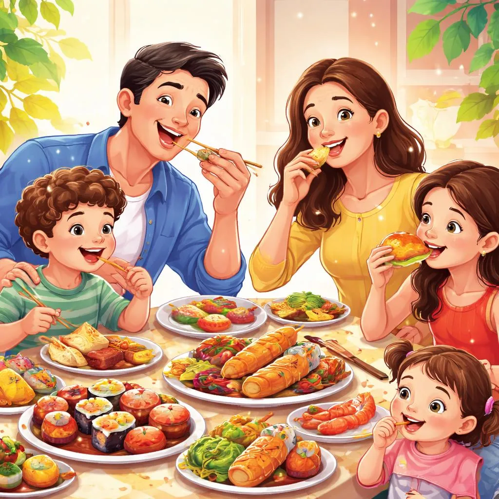 Peut-on être en train de goûter au lieu d'être en train de savourer en essayant de nouveaux aliments en famille chaque jour ?