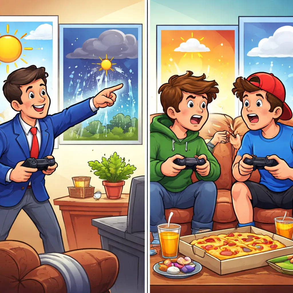 ¿Pueden “contrario” y “contradictorio” describir dos pronósticos meteorológicos y también a dos amigos que no están de acuerdo en un juego?