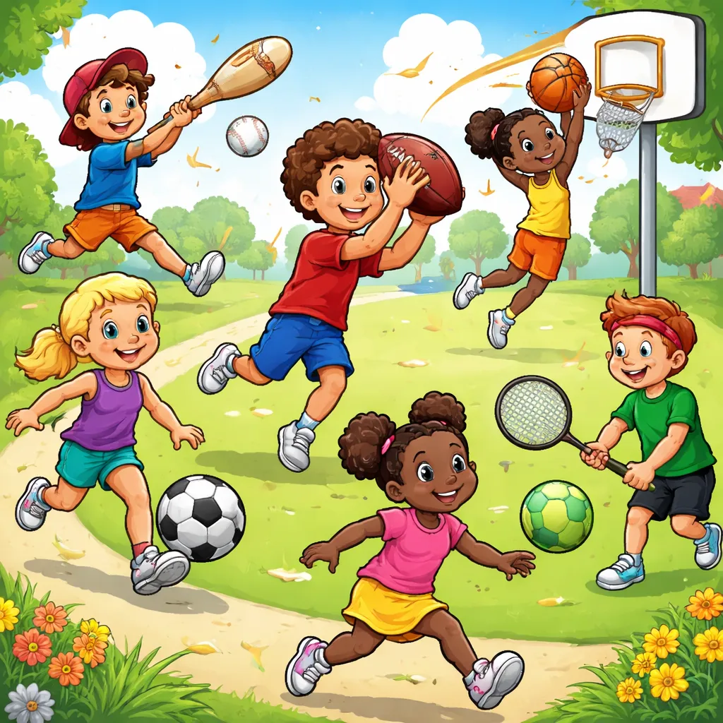Can You Catch, Throw, and Score? Let's Learn Action Verbs for Sports and Games!