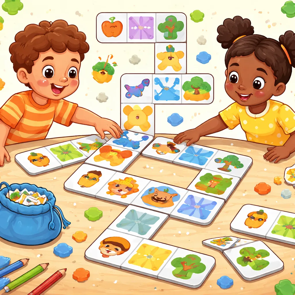 Can You Connect the Words? Let's Play with a Vocabulary Dominoes Template Printable!