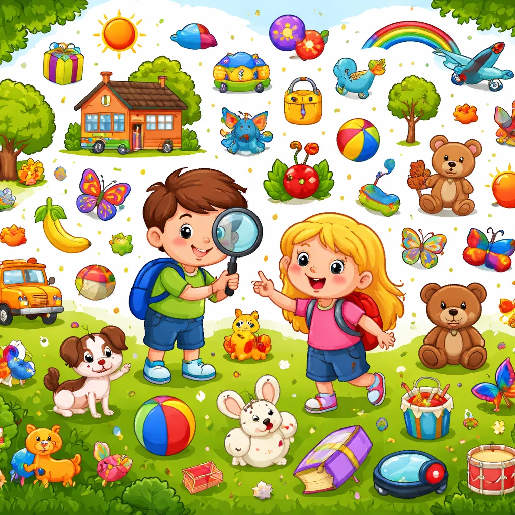 你能说出你周围的一切吗？让我们为幼儿园找到100个最常见的名词！