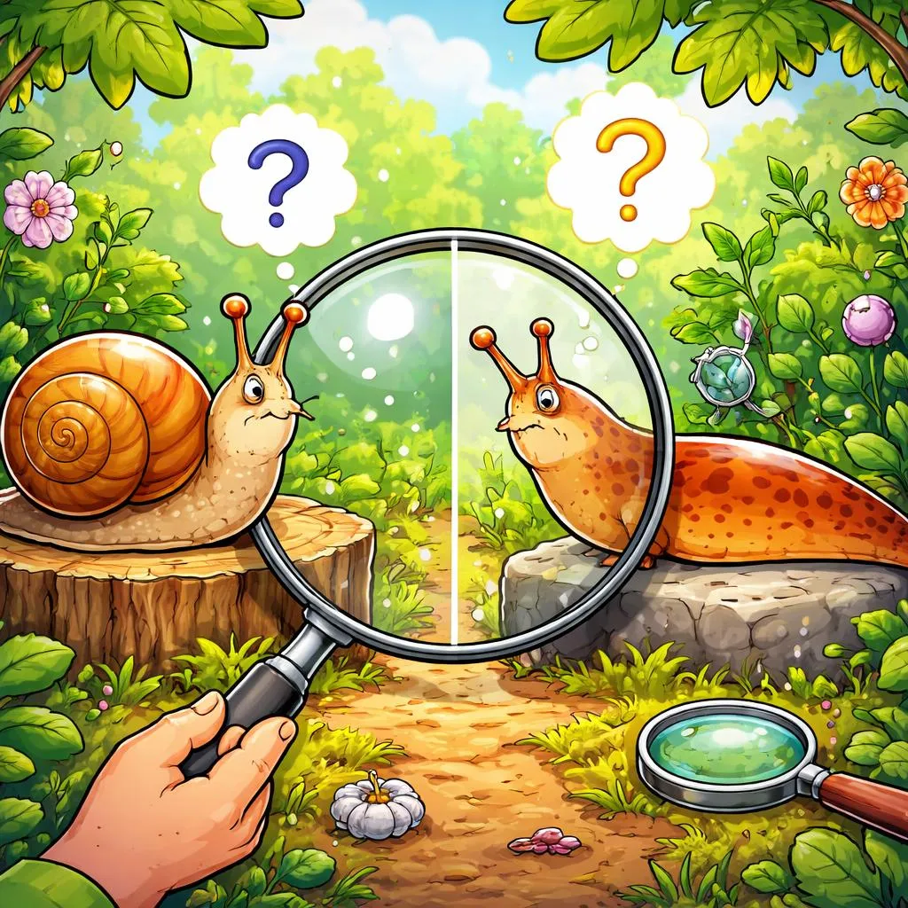¿Puedes diferenciar entre un caracol y una babosa? ¡Vamos a descubrirlo!