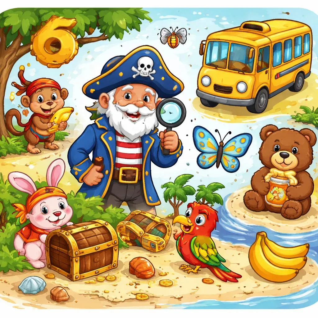 Captain Seasalt And The ABC Pirates “B” Flashcards For Kids – Free Printable PDF