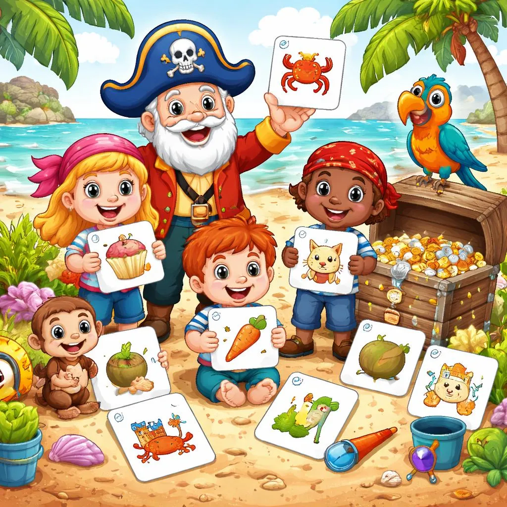 Captain Seasalt And The ABC Pirates “C” Flashcards For Kids – Free Printable PDF