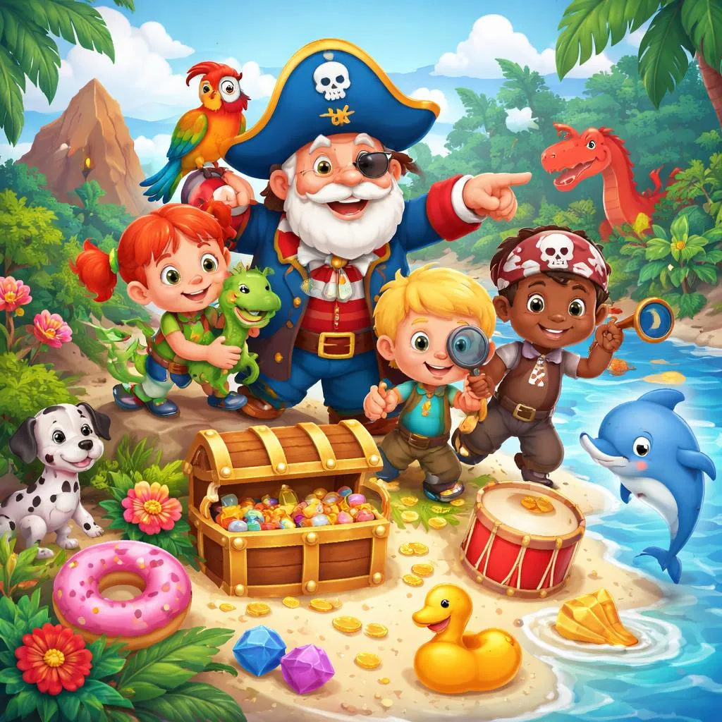 Captain Seasalt And The ABC Pirates “D” Flashcards For Kids – Free Printable PDF