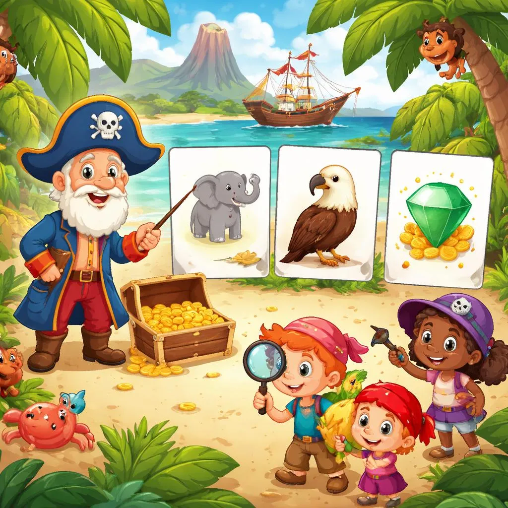 Captain Seasalt And The ABC Pirates “E” Flashcards For Kids – Free Printable PDF