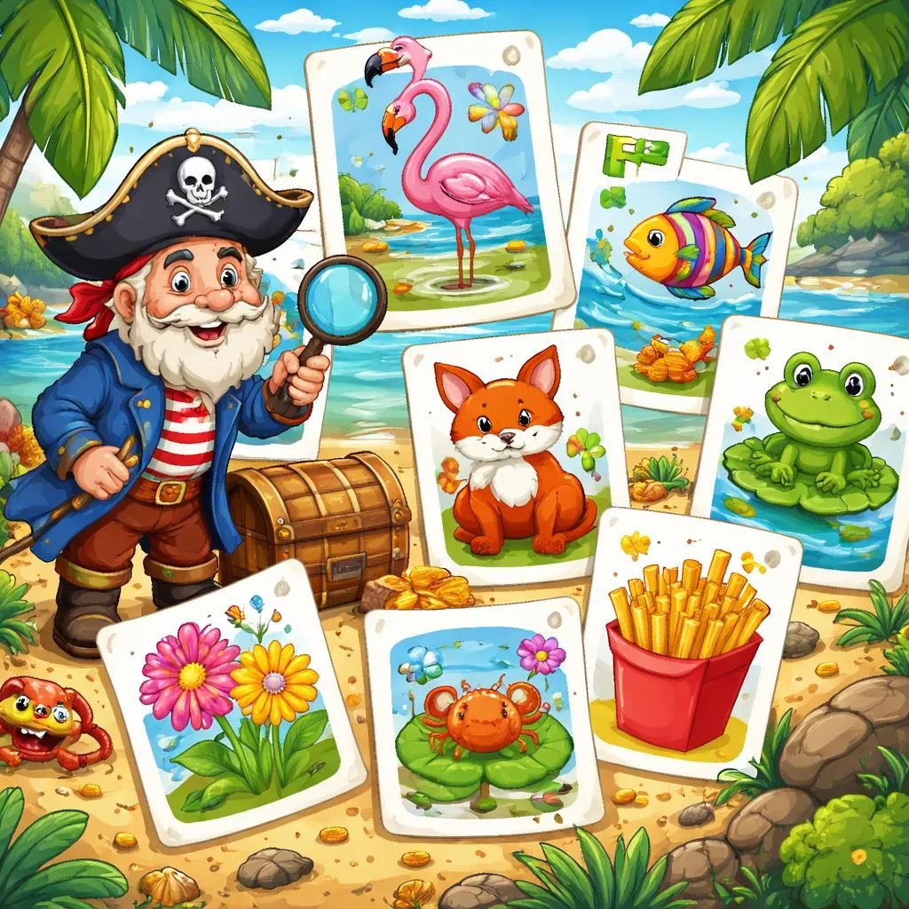Captain Seasalt And The ABC Pirates “F” Flashcards For Kids – Free Printable PDF