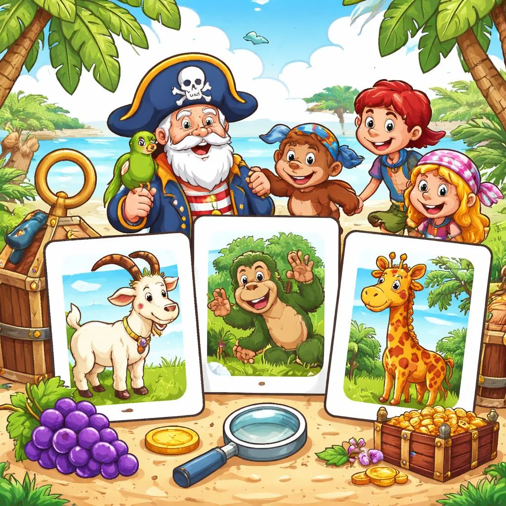 Captain Seasalt And The ABC Pirates “G” Flashcards For Kids – Free Printable PDF