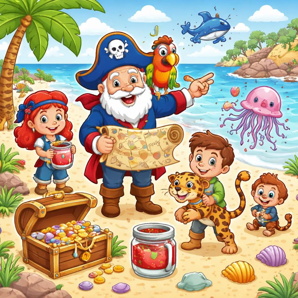 Captain Seasalt And The ABC Pirates “J” Flashcards For Kids – Free Printable PDF