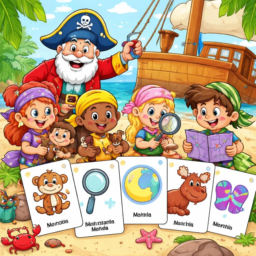 Captain Seasalt And The ABC Pirates “M” Flashcards For Kids – Free Printable PDF