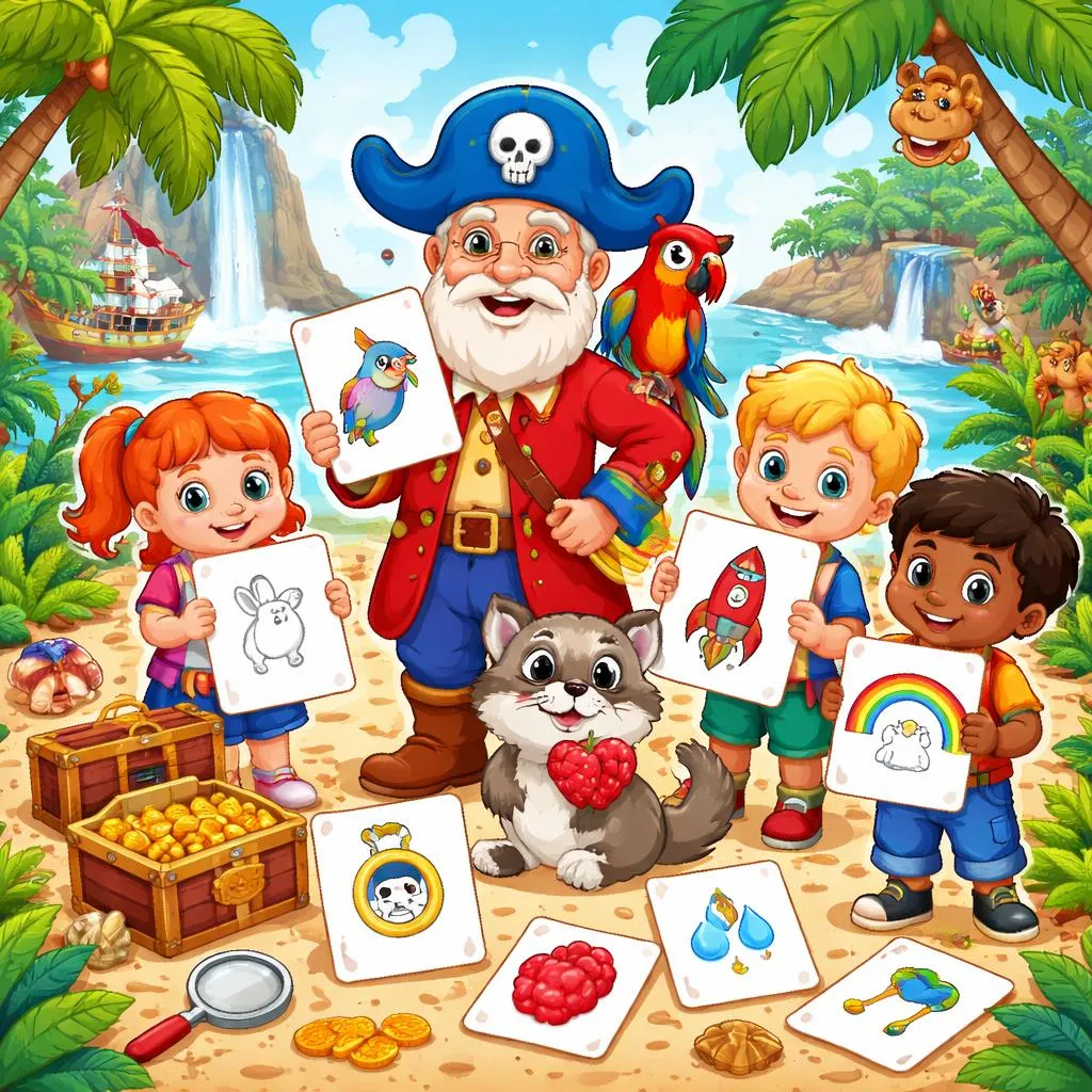 Captain Seasalt And The ABC Pirates “R” Flashcards For Kids – Free Printable PDF