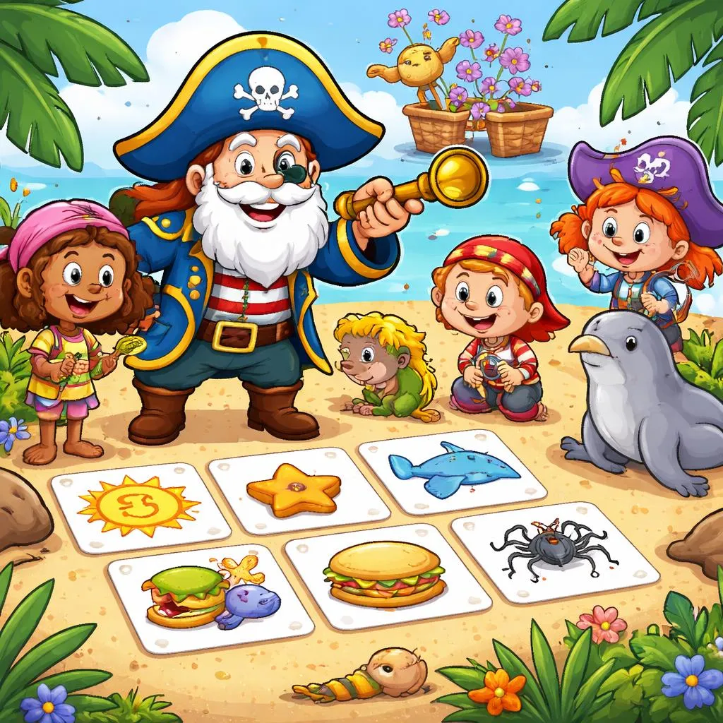 Captain Seasalt And The ABC Pirates “S” Flashcards For Kids – Free Printable PDF