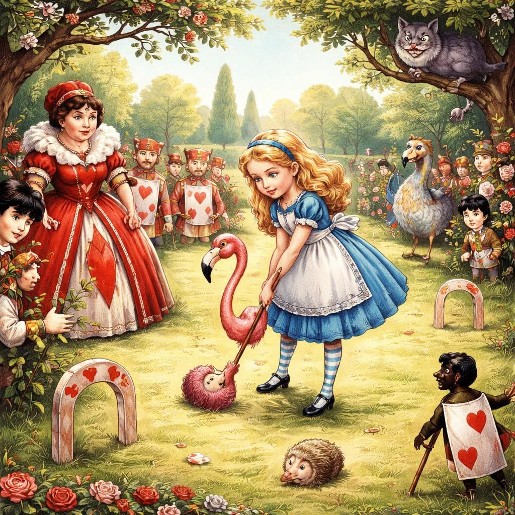 第八章：女王的槌球场 - 刘易斯·卡罗尔的《爱丽丝梦游仙境》