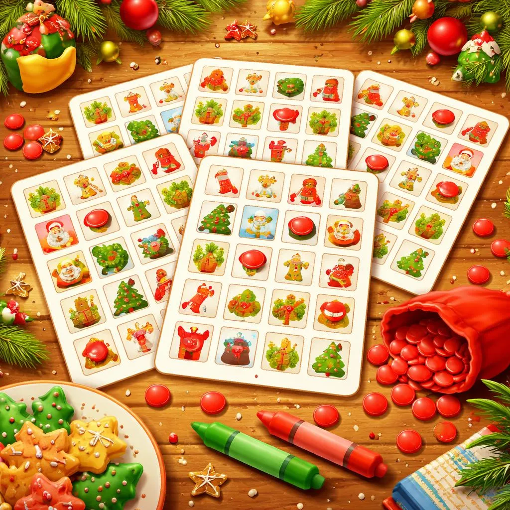 Christmas Bingo Flashcards for Kids – Free Printable PDF