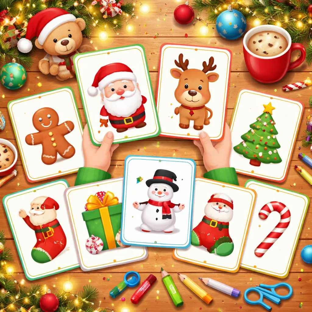 Christmas Flashcards for Kids – Free Printable PDF