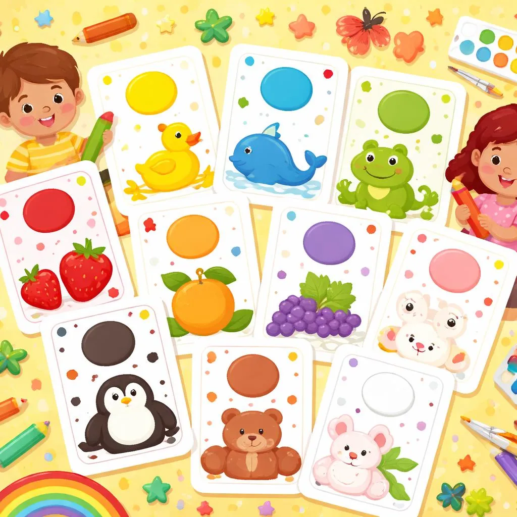 Colors Flashcards For Kids – Free Printable PDF