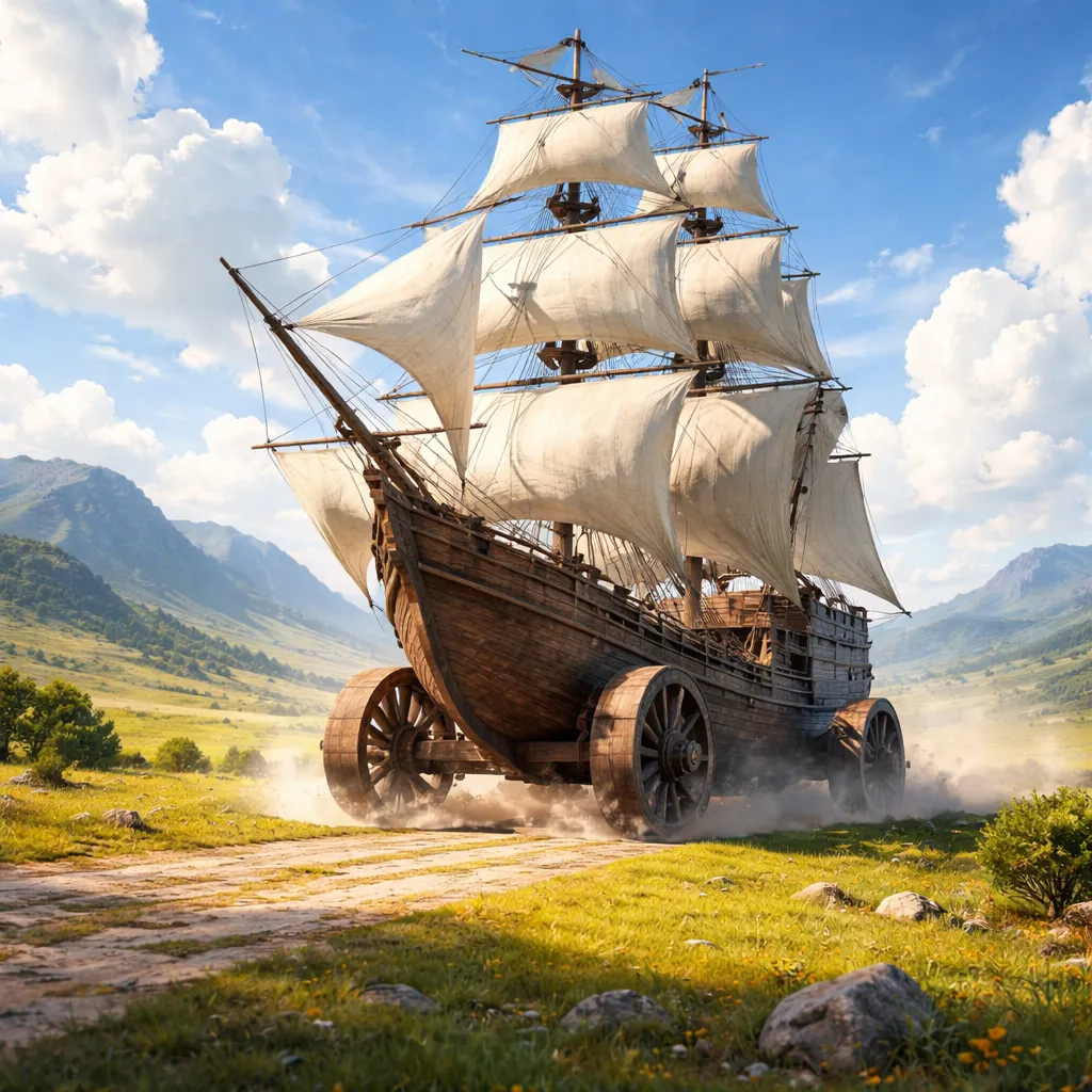 هل يمكن لسفينة أن تبحر حقًا على اليابسة؟