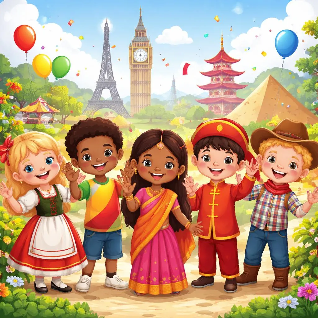 Different Nationalities: Easy English Words for Kids