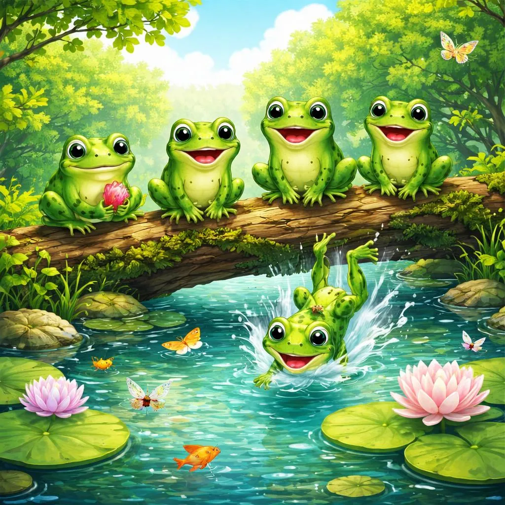 Знаете ли вы классическую песню о пяти пятнистых лягушках?