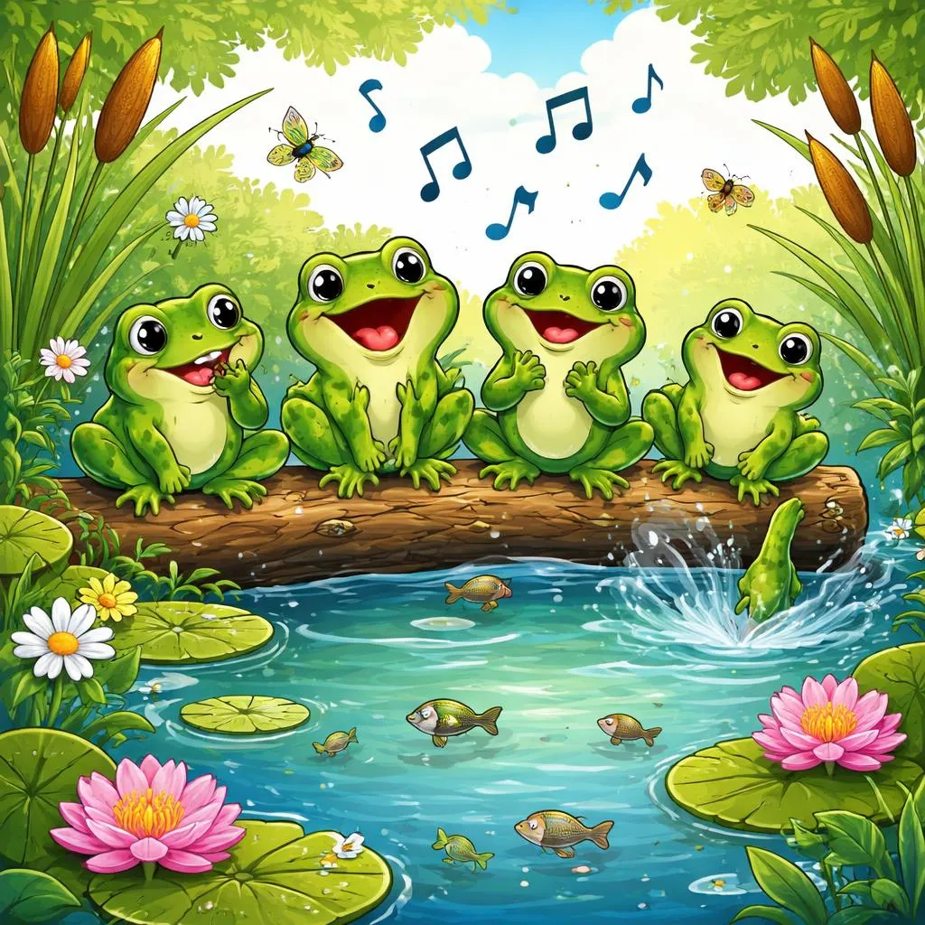 ¿Conoces la letra de la canción clásica de las ranas verdes y moteadas de memoria?