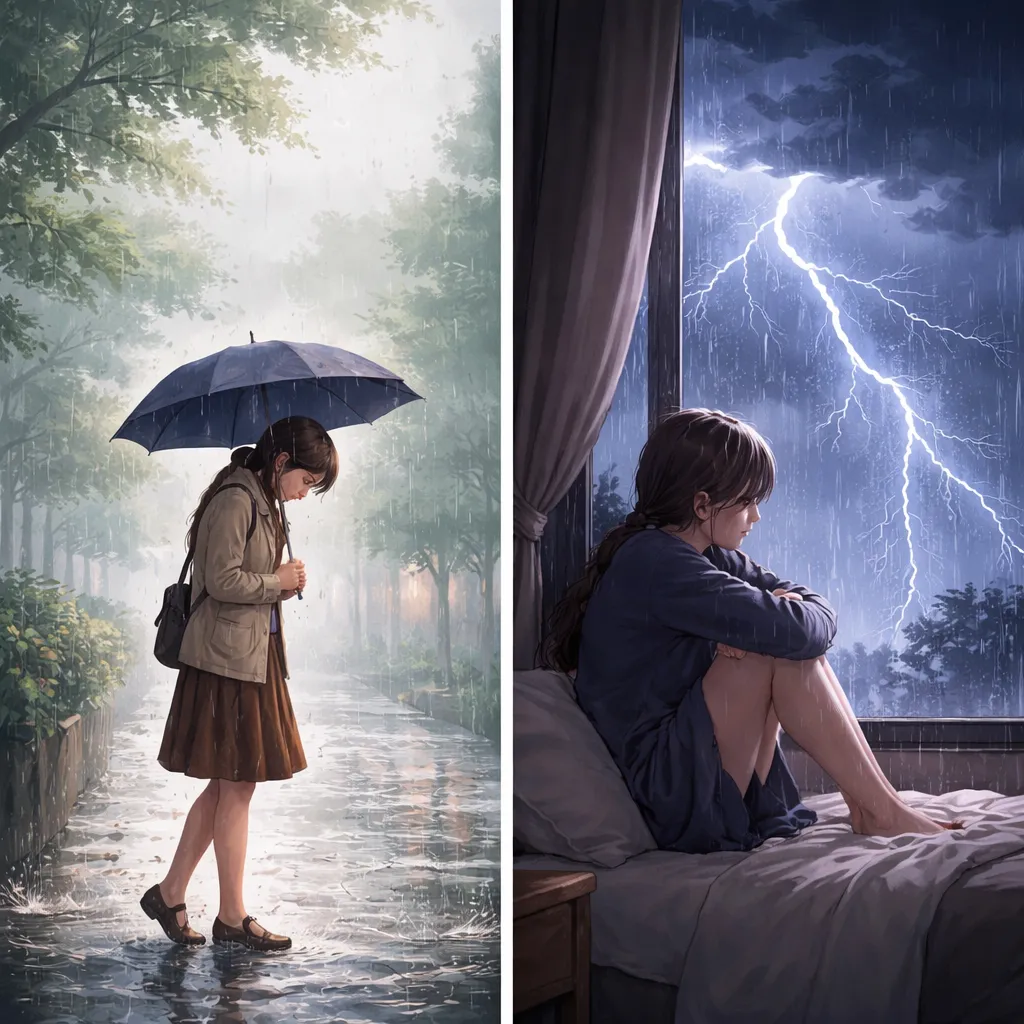 ¿Un chaparrón 'temporal y fugaz' describe mejor un estado de ánimo triste que una tormenta de verano?