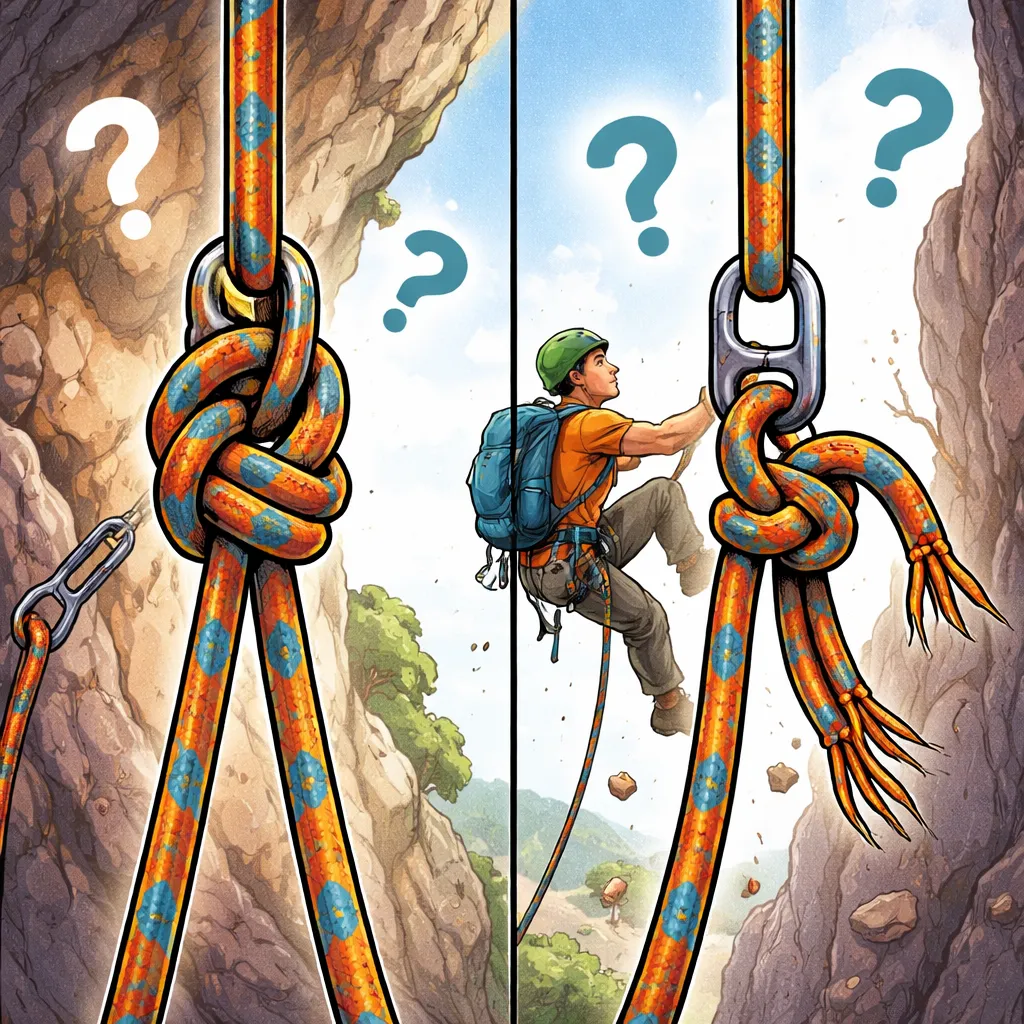 Does a Tight Knot Always Keep a Rope Secure for Climbing?