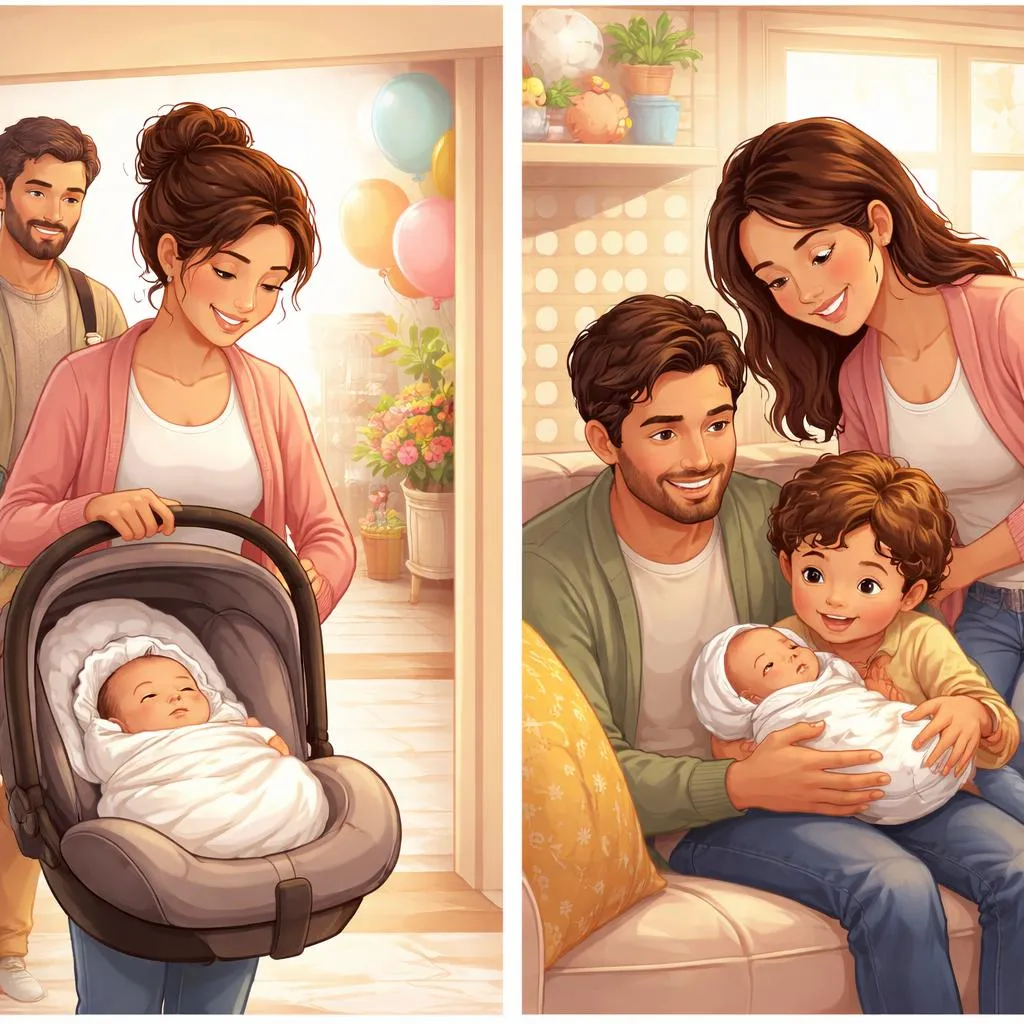 Fühlt sich das Gebären anders an als das Geborenwerden, wenn man ein neues Baby nach Hause bringt?