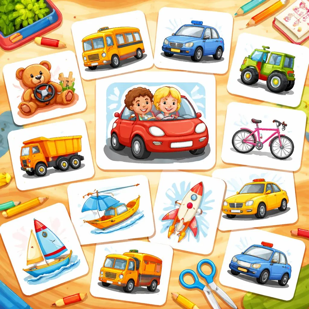 Driving In My Car Flashcards For Kids – Free Printable PDF
