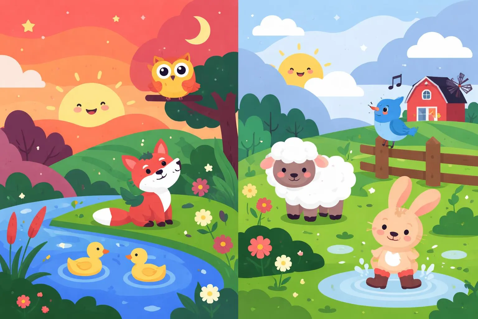 Evening Red and Morning Gray - Nursery Rhymes And Traditional Poems By FCIT