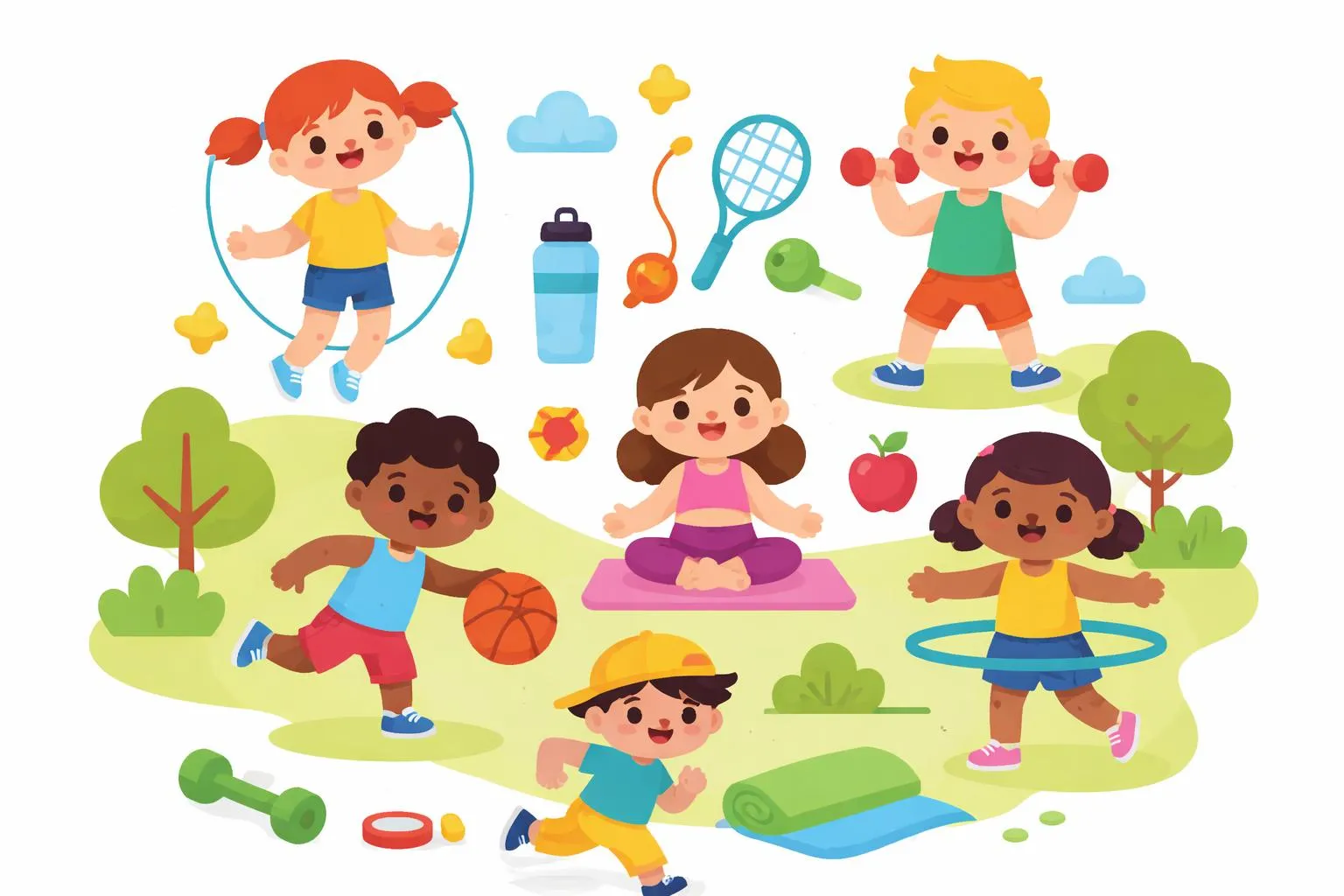 Fitness Activities Flashcards for Kids - Free Printable PDF English ...