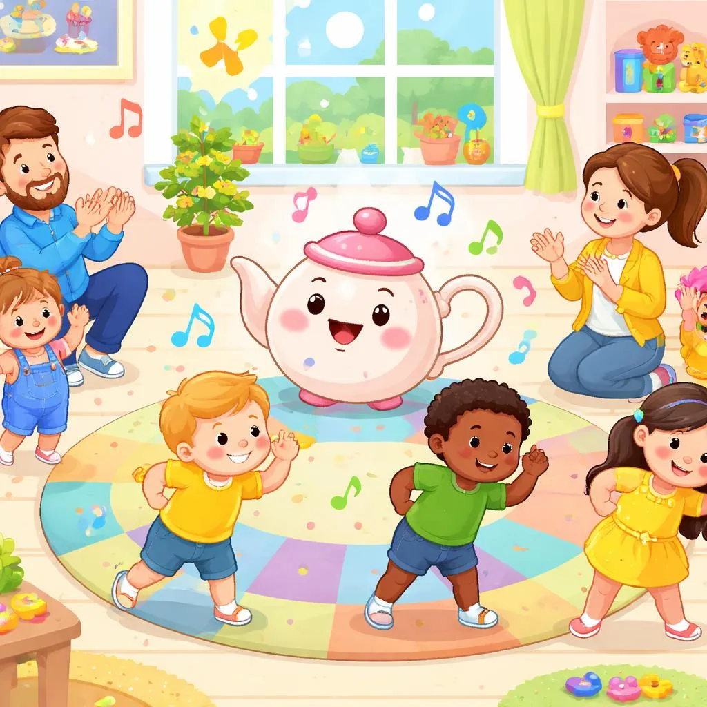 Fun Actions and Early English Learning with i'm a little teapot lyrics for Kids, Parents, and Teachers