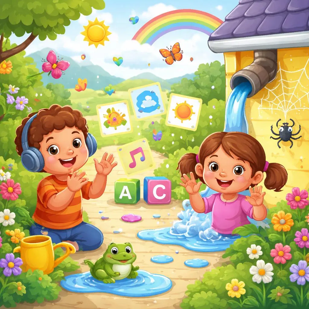 Fun English Learning for Kids: Explore Phonics & Actions with "the itsy spider" Nursery Rhyme