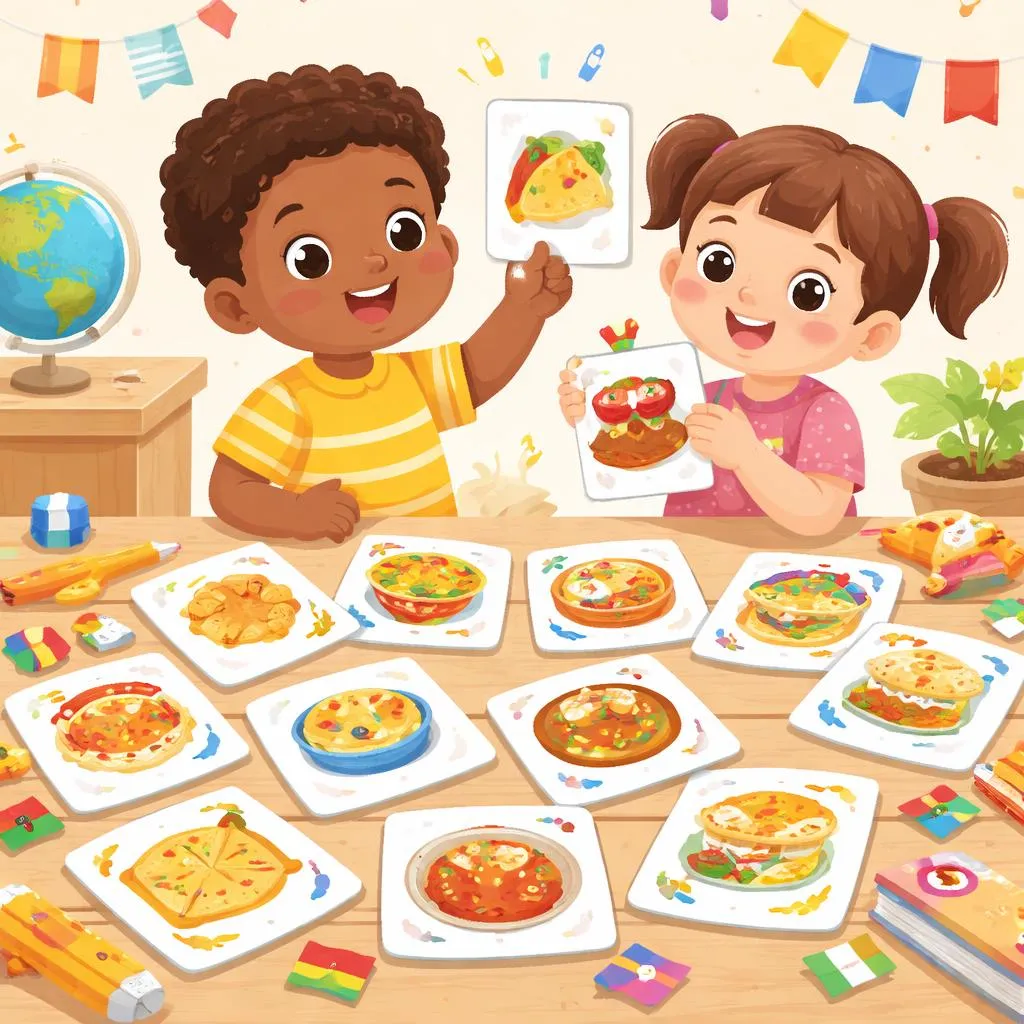 Flashcards de Culinária Global para Crianças – PDF para Imprimir Grátis