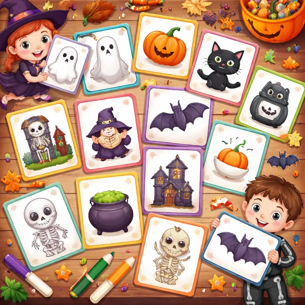 Halloween Flashcards for Kids – Free Printable PDF
