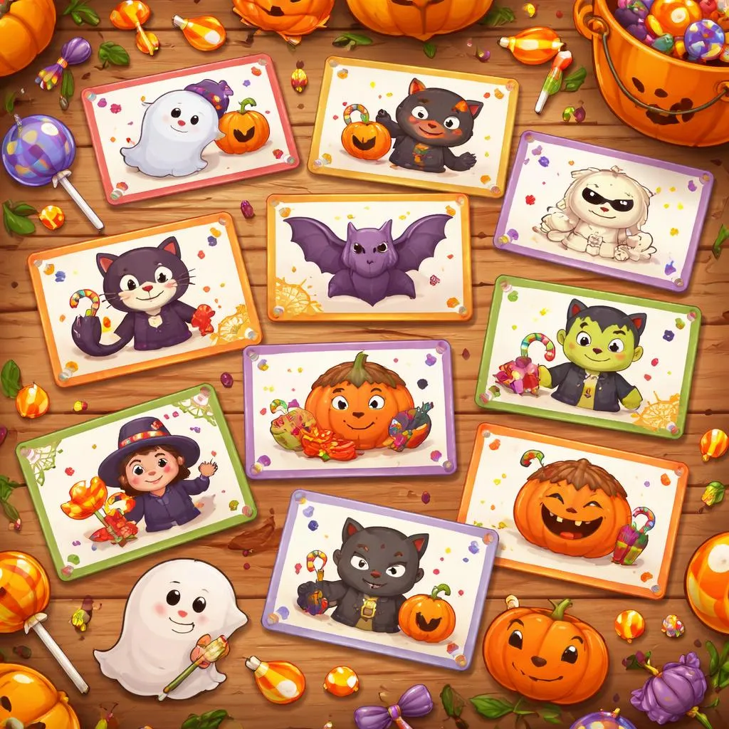 Halloween – Mini Cards For Kids – Free Printable PDF