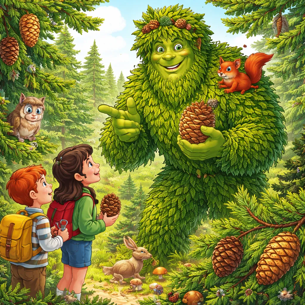 Pernahkah Kamu Bertemu Raksasa Hijau? Mari Belajar tentang Pohon Cemara!