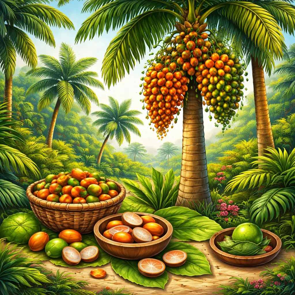 Pernahkah Kamu Melihat Pohon Palem dengan Kacang yang Dikunyah? Mari Belajar tentang Tanaman Pinang!